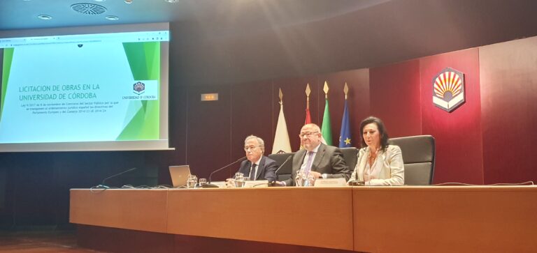 Jornada sobre licitación de obras en la Universidad de Córdoba